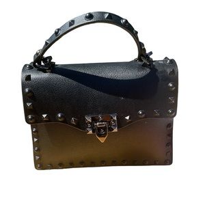 Black studded purse